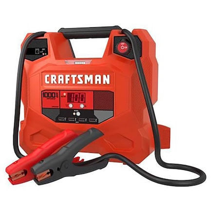 Craftsman 1000A Peak Amps AGM Jump Starter, USB, Light, 12V DC Outlet. CMXCESM281